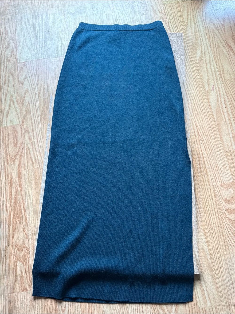 Eileen Fisher Dark Teal Maxi Knit Pencil Skirt Size Small